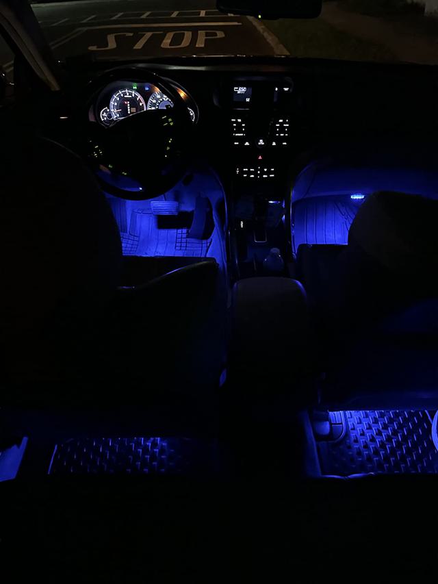 LED lights in car interior