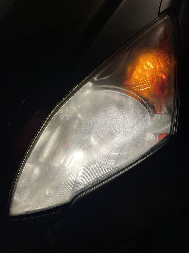 Yellowed headlight