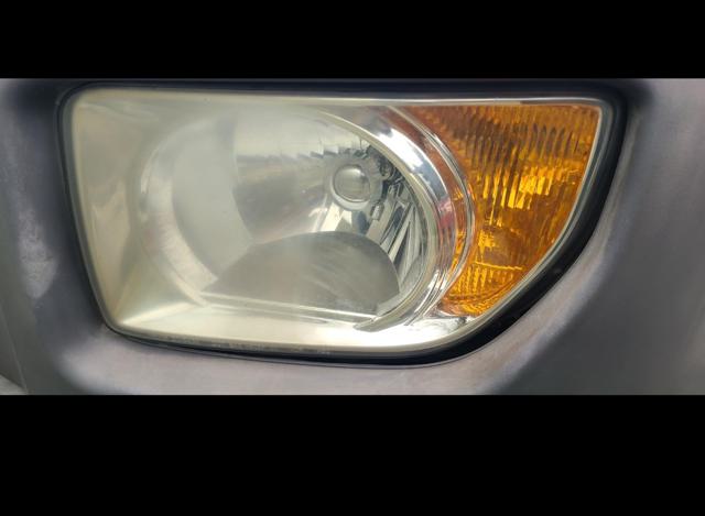 Before and after headlight restoration