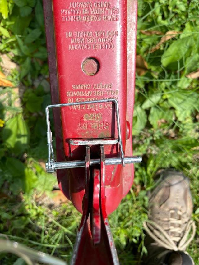 CURT 25080 Trailer Coupler Pin in use