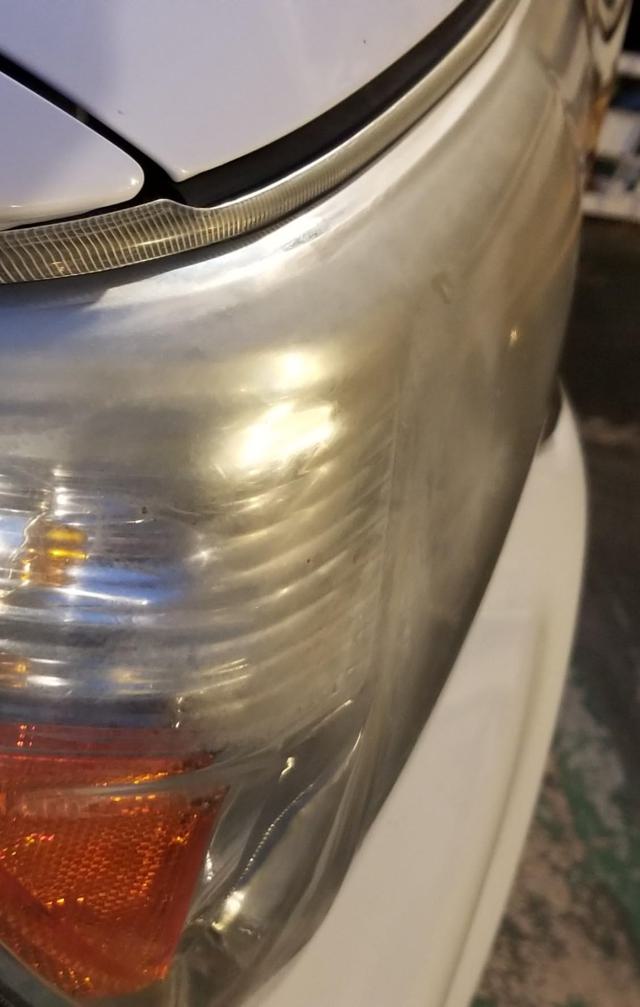 Headlight during restoration process