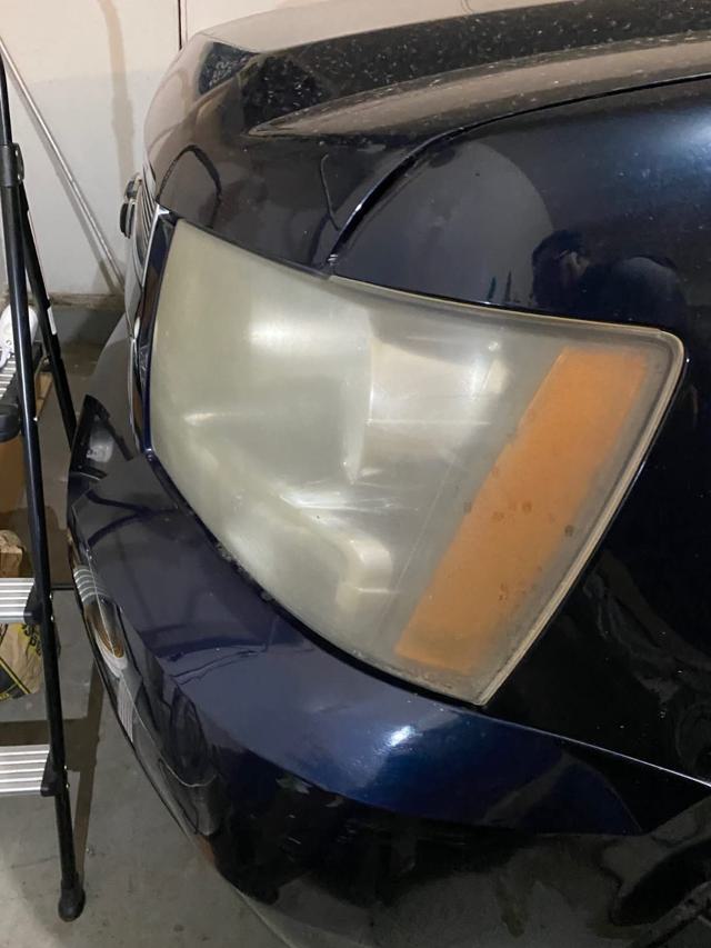 Headlight before polishing