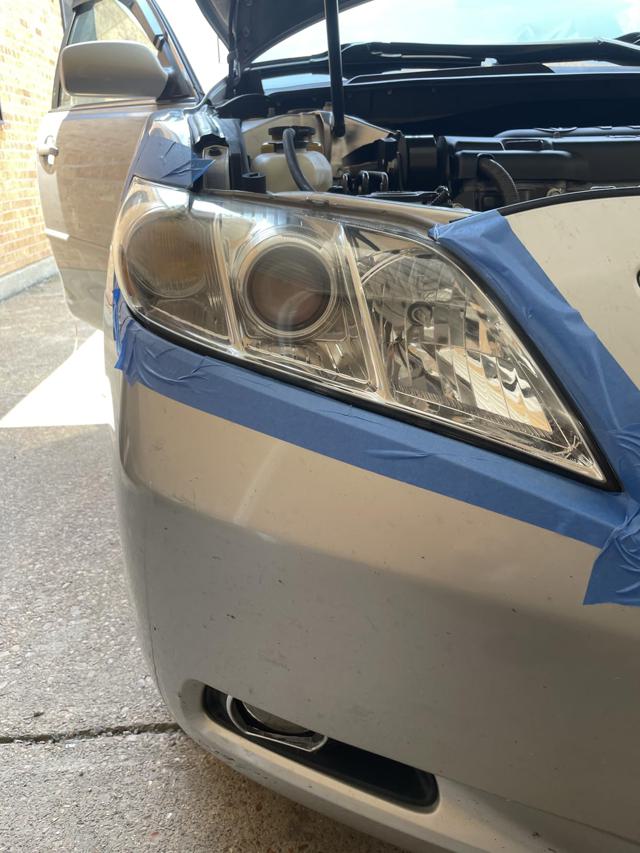 Headlight before cleaning