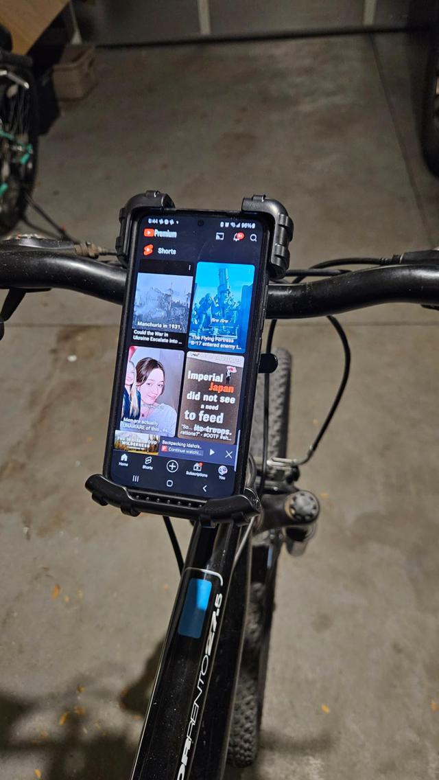 Lamicall Bike Phone Holder mounted on bike