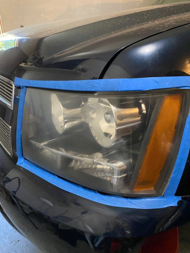 Headlight after polishing