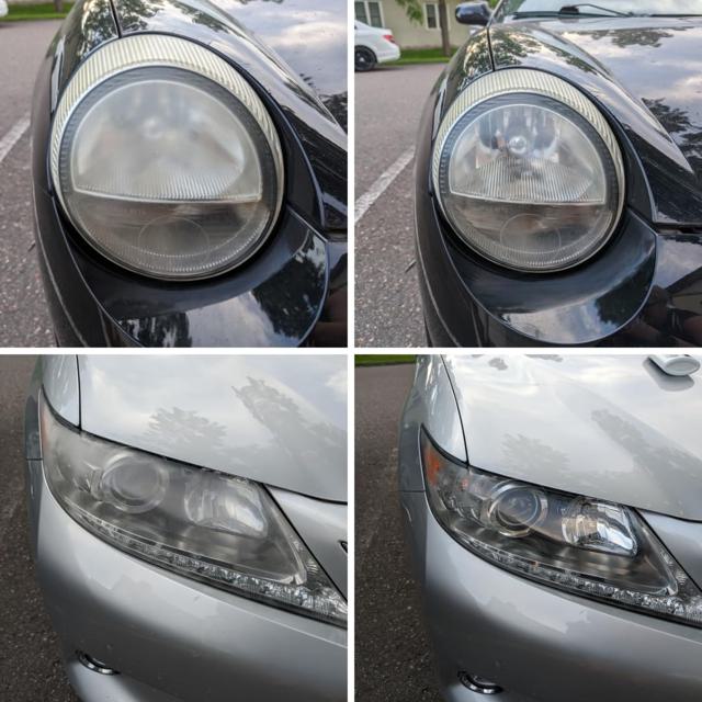 Headlight restoration result