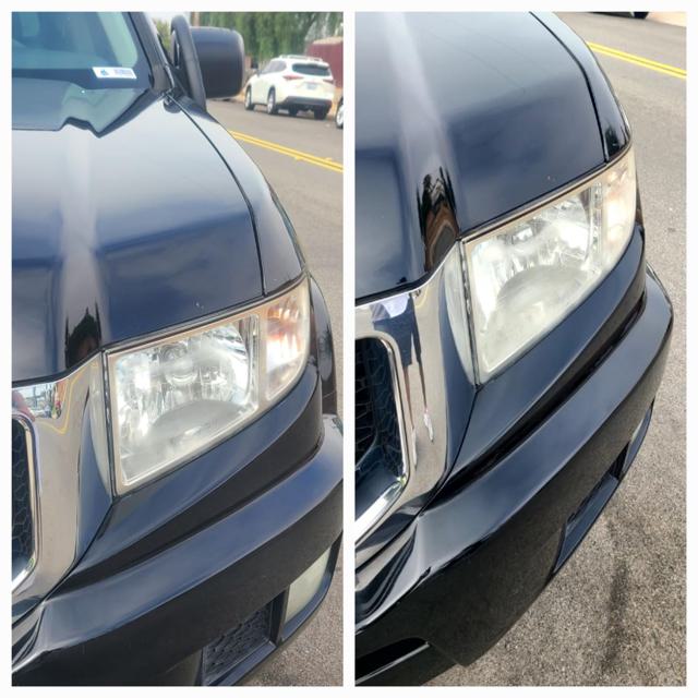 Clear headlight after treatment