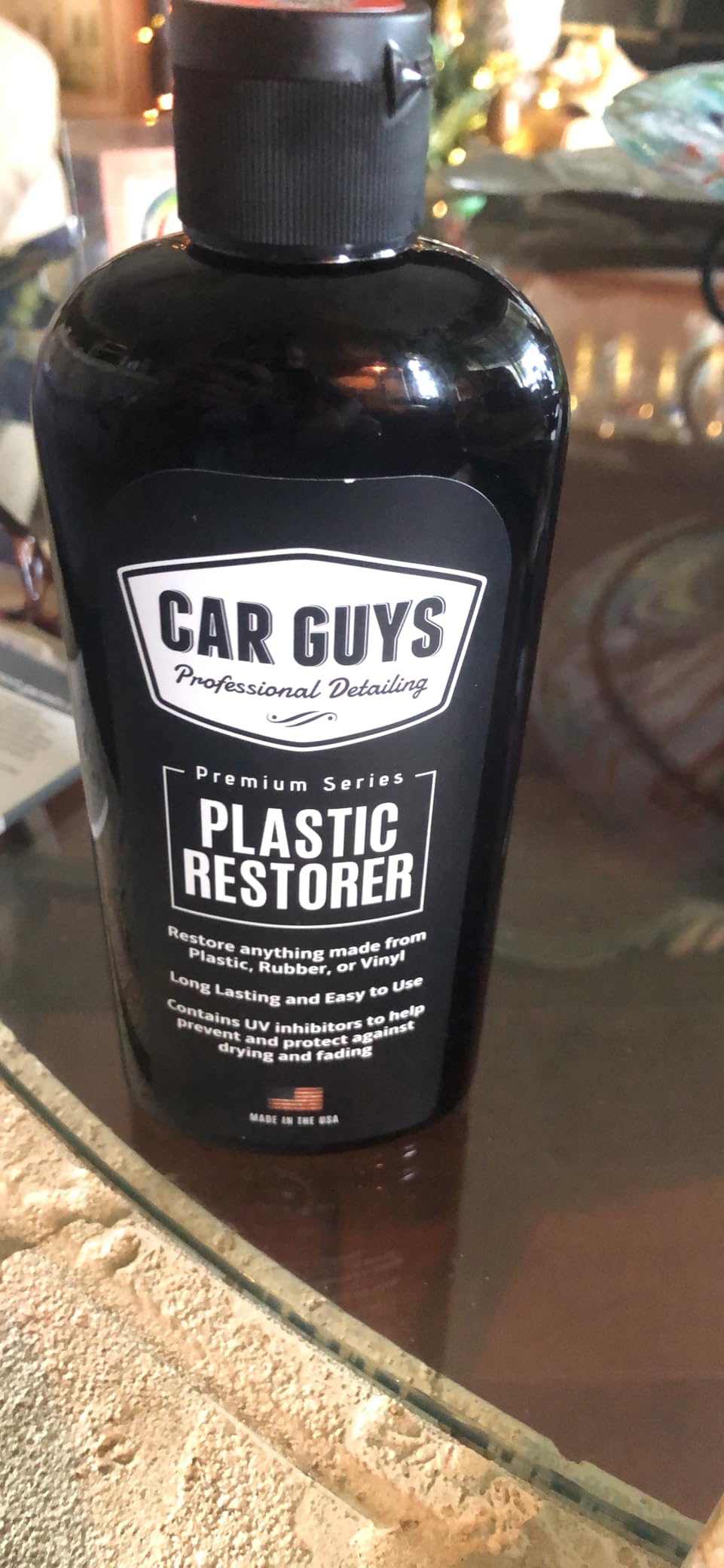 CAR GUYS Plastic Restorer on convertible top