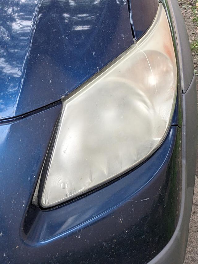 Headlight before cleaning