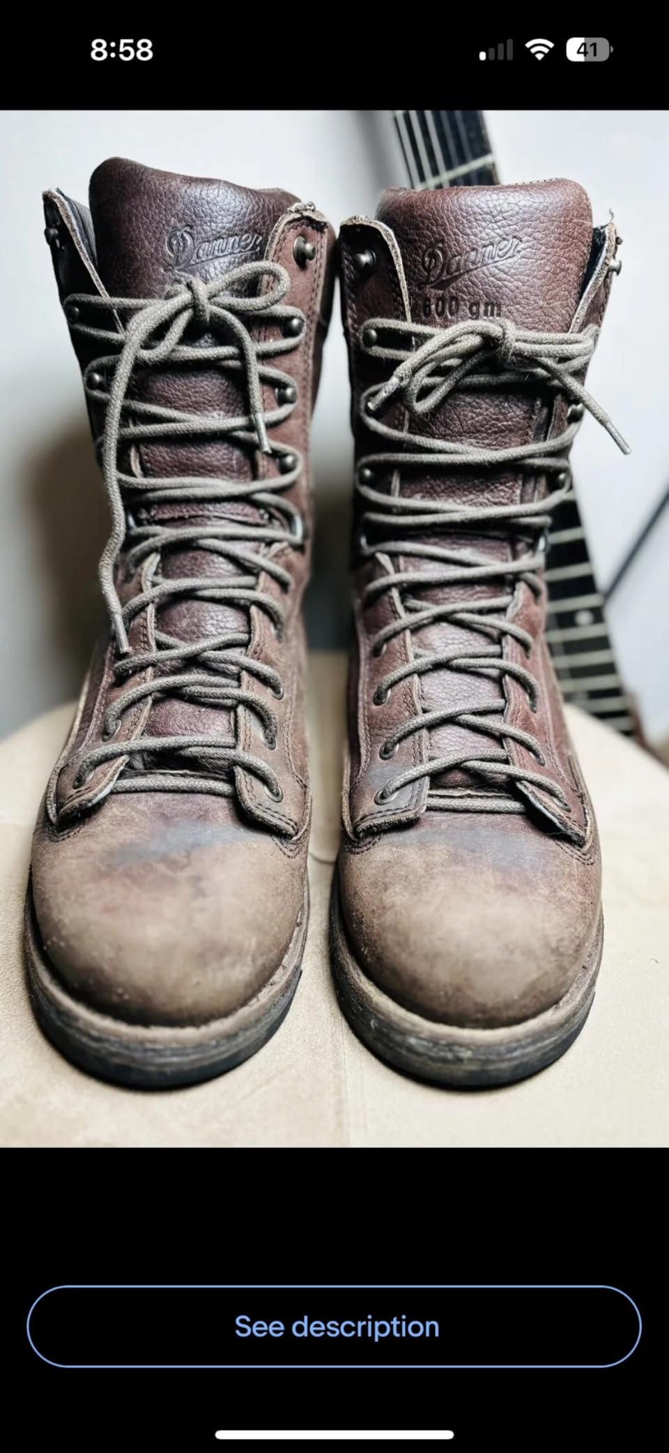 Leather shoes during treatment