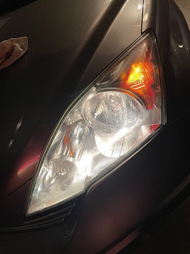 Clear headlight after treatment