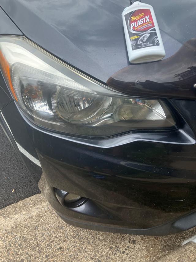 Close-up of restored headlight