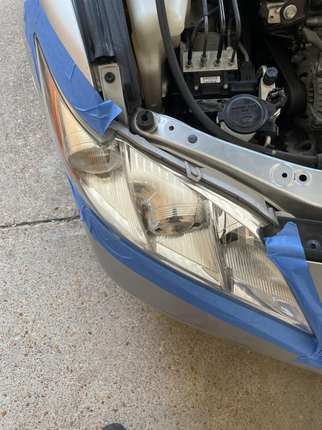 Full view of restored headlights