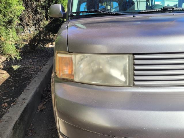 Close-up of restored headlight