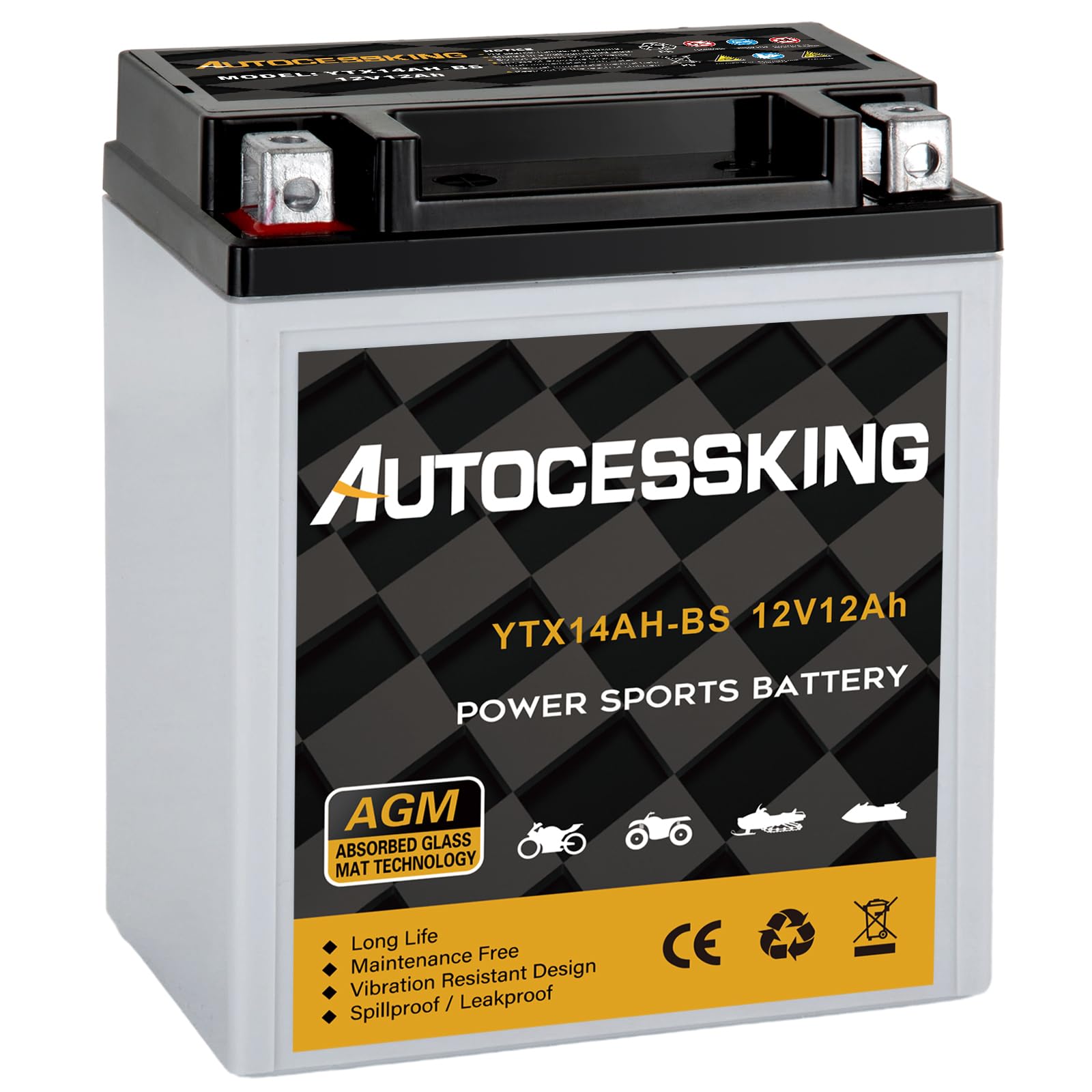 YTX14AH-BS 12V Battery